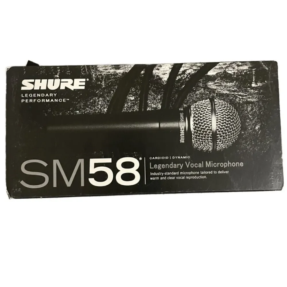 Shure SM58 Cardioid Dynamic Legendary Vocal Microphone w/Bag & Clip (Brand New)
